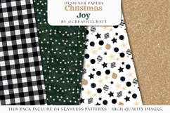 Christmas Joy Seamless Pattern, christmas digital paper Product Image 1