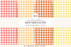 Houndstooth Seamless Patterns, rainbow digital papers design Product Image 1