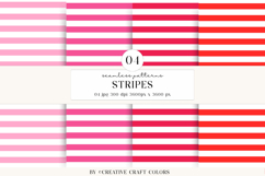 Stripes Seamless Patterns, rainbow digital papers designs Product Image 1