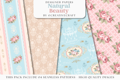 Floral Seamless Pattern, flowers roses digital paper graphic Product Image 1