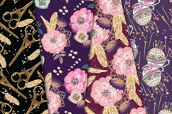 Sewing Fashion Seamless Pattern, sewing digital papers Product Image 2