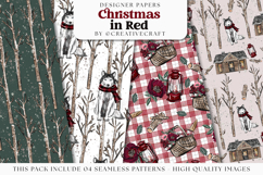 Christmas Seamless Pattern, christmas digital paper graphic Product Image 1