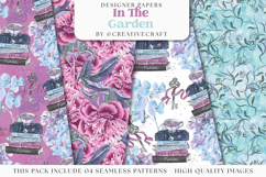 Garden Seamless Pattern, fashion garden digital papers Product Image 1