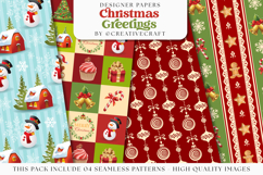 Christmas Seamless Pattern, christmas digital paper graphic Product Image 1