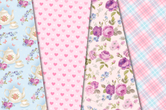 Tea Time Seamless Pattern, tea party digital papers graphics Product Image 2