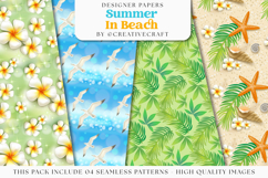 Tropical Summer Seamless pattern, watermelon digital paper Product Image 1