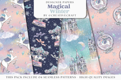 Unicorns Seamless Pattern, unicorn digital paper graphic Product Image 1