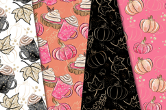 Pink Pumpkin Seamless Pattern, pink pumkin digital papers Product Image 2