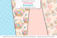 Floral Seamless Pattern, flowers roses digital paper graphic Product Image 1