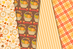 Fall Autumn Seamless Pattern, fall autumn digital papers Product Image 2
