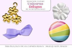 Unicorn Dreams png clipart, unicorn rainbow illustrations Product Image 1