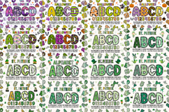 All Holiday Alphabet Mega Bundle, doodle letters png clipart Product Image 12