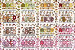 All Holiday Alphabet Mega Bundle, doodle letters png clipart Product Image 14