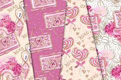 Sweet Valentine Seamless Pattern, valentine digital papers Product Image 2
