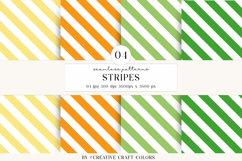 Stripes Seamless Patterns, rainbow digital papers designs Product Image 1