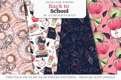 Back to School Seamless Pattern, school digital paper Product Image 1
