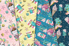 Summer Mermaid Seamless Pattern, mermaid digital papers Product Image 2