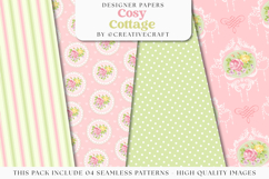 Garden Seamless Pattern, flowers roses digital papers Product Image 1