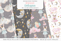 Sweet Dreams Seamless Pattern, sweet dreams digital papers Product Image 1