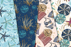 Nautical Cruise Seamless Pattern, nautical digital papers Product Image 2