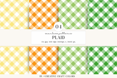 Plaid Gingham Seamless Patterns, rainbow digital papers Product Image 1