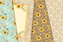 Sunflower Seamless Pattern, sunflower digital papers graphic Product Image 3