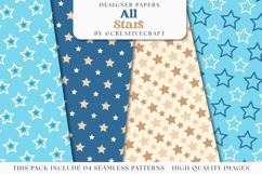 Stars Seamless Pattern, stars digital papers illustrations Product Image 1
