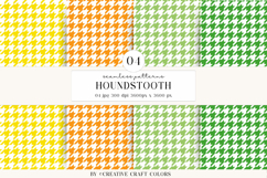 Houndstooth Seamless Patterns, rainbow digital papers design Product Image 1
