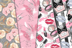 Makeup Seamless Pattern, makeup digital papers illustrations Product Image 3