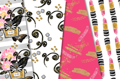 Paris Chic Seamless Pattern, makeup pattern, illustrations Product Image 3