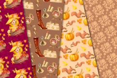 Fall Autumn Seamless Pattern, fall autumn digital papers Product Image 3