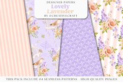 Lavender Seamless Pattern, lavender digital papers graphics Product Image 1