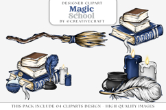 Wizard Magic School PNG clipart, magic school illustrations Product Image 1