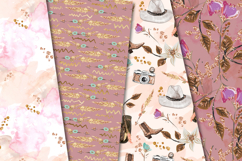 Glam Travel Seamless Pattern, glamour travel digital papers Product Image 3