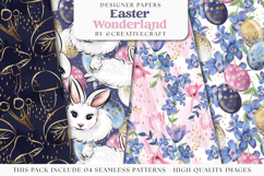Easter Wonderland Seamless Pattern, easter day digital paper Product Image 1