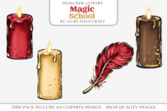 Wizard Magic School PNG clipart, magic school illustrations Product Image 1