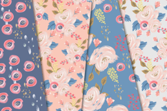 Sweet Blooms Seamless Pattern, roses flowers digital paper Product Image 3