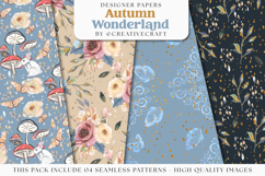 Fall Autumn Seamless Pattern, fall autumn digital papers Product Image 1