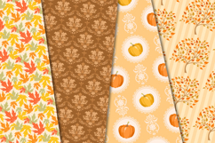 Fall Autumn Seamless Pattern, fall autumn digital papers Product Image 3