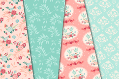 Floral Seamless Pattern, flowers roses digital paper graphic Product Image 4