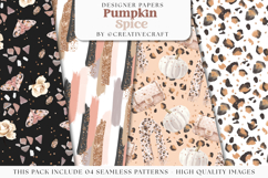 Pumpkin Spice Seamless Pattern, thanksgiving digital paper Product Image 1