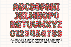 Christmas Alphabet png clipart, christmas letters doodle Product Image 2