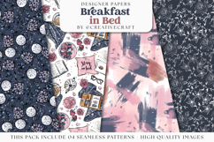 Breakfast Seamless Pattern, breakfast morning digital papers Product Image 1