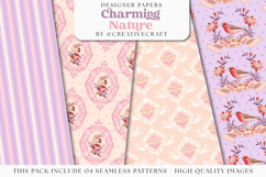 Garden Seamless Pattern, flowers roses digital papers Product Image 1