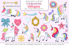 Unicorns Digital Paper and Clipart png, unicorn illustration Product Image 3