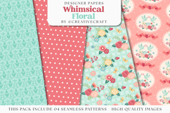Floral Seamless Pattern, flowers roses digital paper graphic Product Image 1