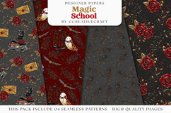Wizard Magic School Seamless Pattern, wizard digital paper Product Image 1