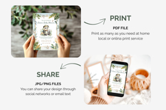 Panda Baby Shower Editable Invitation Template, canva design Product Image 3