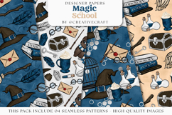 Wizard Magic School Seamless Pattern, wizard digital paper Product Image 1
