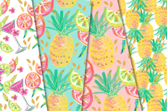 Summer Pineapple Seamless Pattern, pineapple digital papers Product Image 3